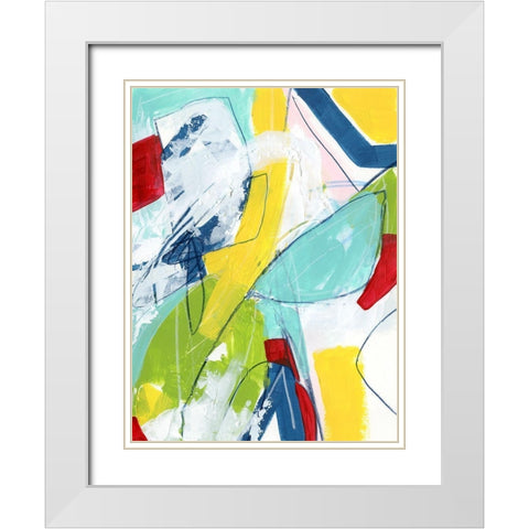 Camera Shy IV White Modern Wood Framed Art Print with Double Matting by Vess, June Erica
