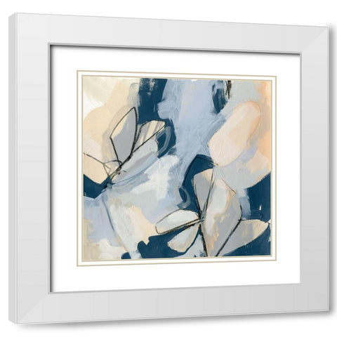 Blossom and Bliss III White Modern Wood Framed Art Print with Double Matting by Vess, June Erica