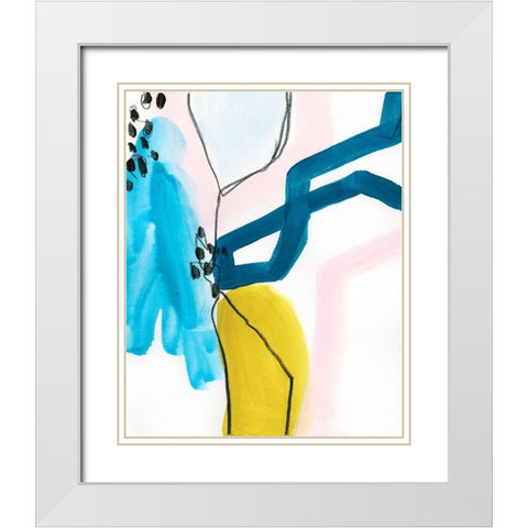 Pattern Mingle II White Modern Wood Framed Art Print with Double Matting by Vess, June Erica
