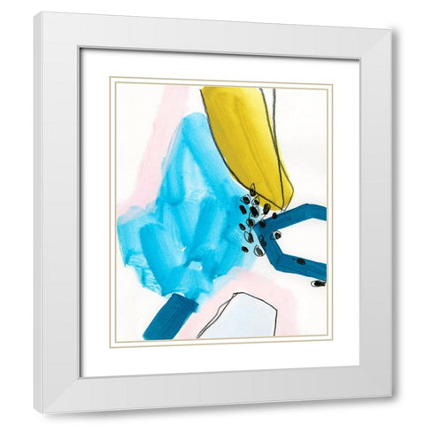 Pattern Mingle III White Modern Wood Framed Art Print with Double Matting by Vess, June Erica