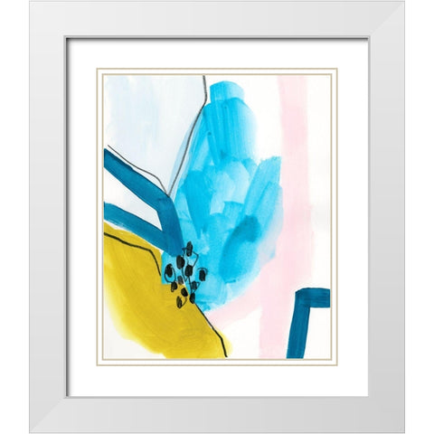 Pattern Mingle IV White Modern Wood Framed Art Print with Double Matting by Vess, June Erica