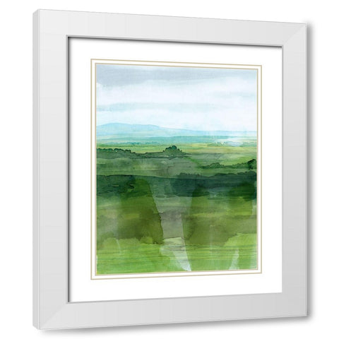 Jewel Tone Terrain I White Modern Wood Framed Art Print with Double Matting by Popp, Grace