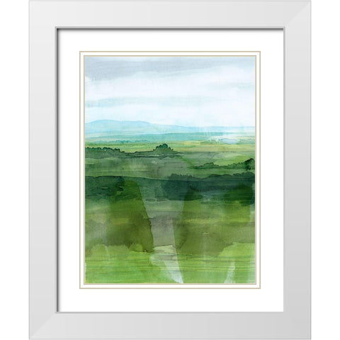 Jewel Tone Terrain I White Modern Wood Framed Art Print with Double Matting by Popp, Grace
