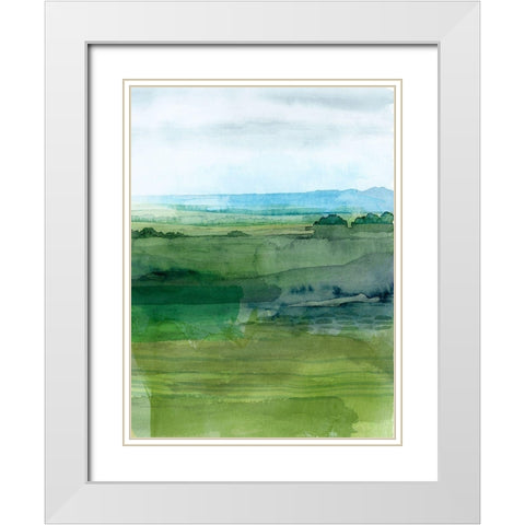 Jewel Tone Terrain II White Modern Wood Framed Art Print with Double Matting by Popp, Grace