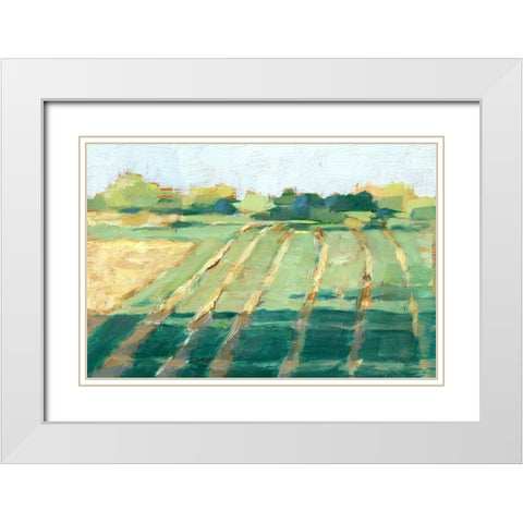 Mid Summer Shadows II White Modern Wood Framed Art Print with Double Matting by Harper, Ethan