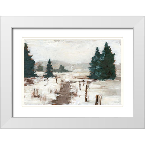 Melting Snow II White Modern Wood Framed Art Print with Double Matting by Harper, Ethan