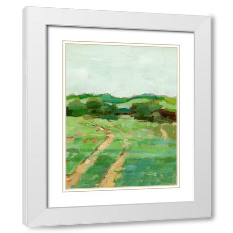 Farm Road II White Modern Wood Framed Art Print with Double Matting by Harper, Ethan