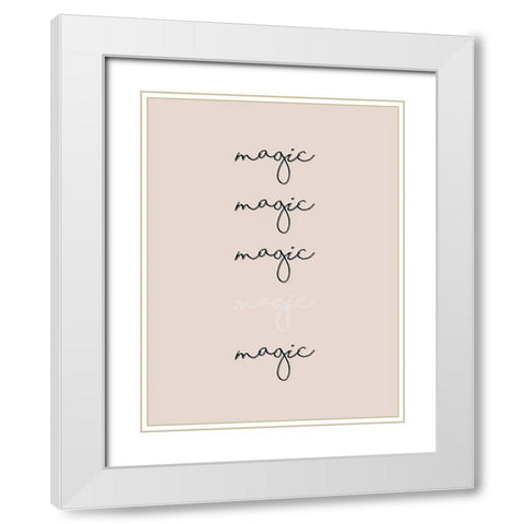 Vibes I White Modern Wood Framed Art Print with Double Matting by Hambly, Anna