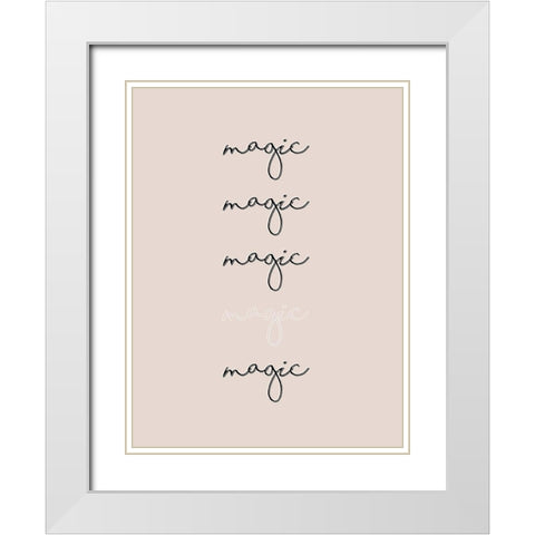 Vibes I White Modern Wood Framed Art Print with Double Matting by Hambly, Anna