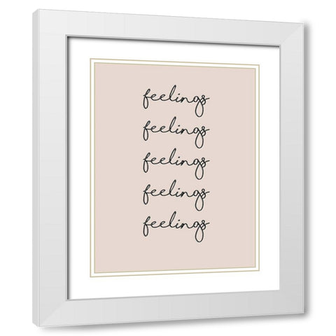 Vibes II White Modern Wood Framed Art Print with Double Matting by Hambly, Anna