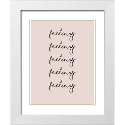 Vibes II White Modern Wood Framed Art Print with Double Matting by Hambly, Anna