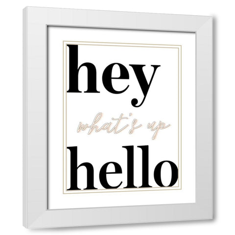 Whats Up I White Modern Wood Framed Art Print with Double Matting by Hambly, Anna