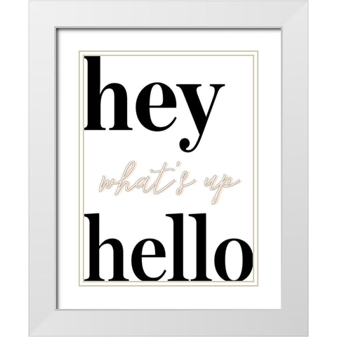 Whats Up I White Modern Wood Framed Art Print with Double Matting by Hambly, Anna