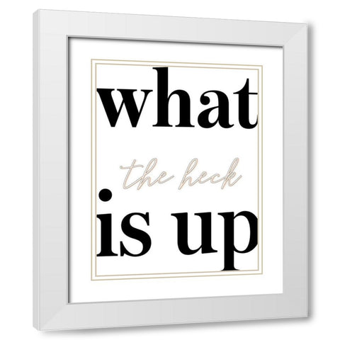 Whats Up II White Modern Wood Framed Art Print with Double Matting by Hambly, Anna