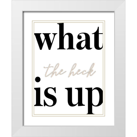 Whats Up II White Modern Wood Framed Art Print with Double Matting by Hambly, Anna