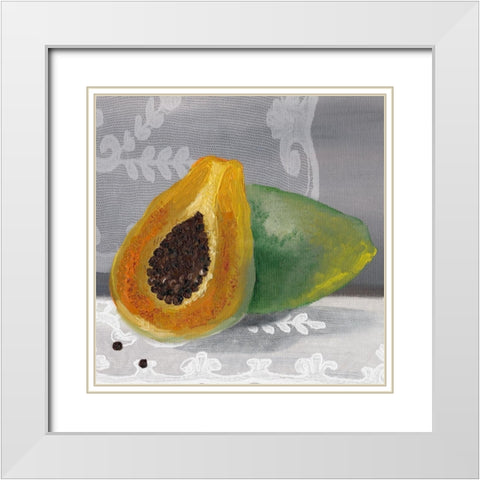 Lauras Harvest II White Modern Wood Framed Art Print with Double Matting by Ludwig, Alicia