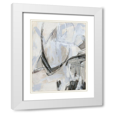 Neutral Boundary I White Modern Wood Framed Art Print with Double Matting by Vess, June Erica