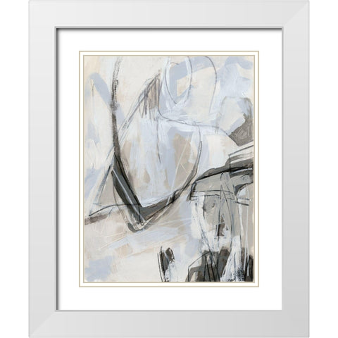 Neutral Boundary I White Modern Wood Framed Art Print with Double Matting by Vess, June Erica