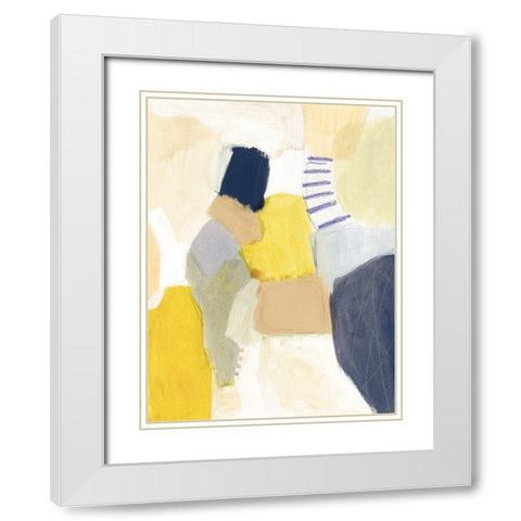 Trove I White Modern Wood Framed Art Print with Double Matting by Barnes, Victoria