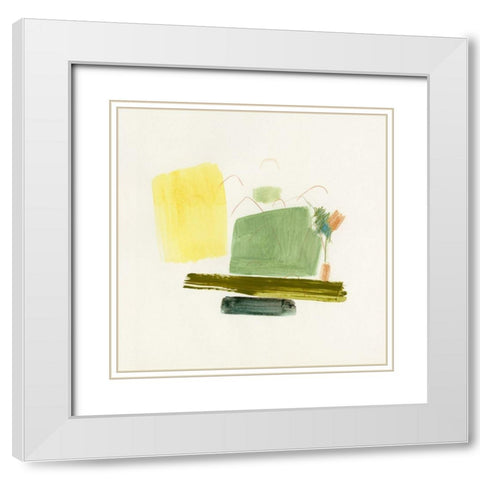 Carto II White Modern Wood Framed Art Print with Double Matting by Barnes, Victoria