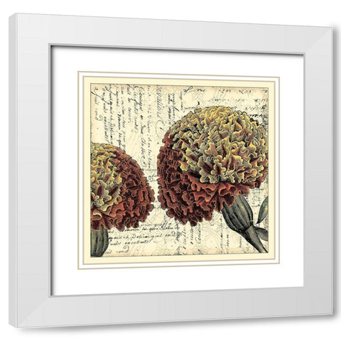 Vintage Composition IV White Modern Wood Framed Art Print with Double Matting by Vision Studio