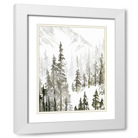Continental Divide I White Modern Wood Framed Art Print with Double Matting by Green, Jacob
