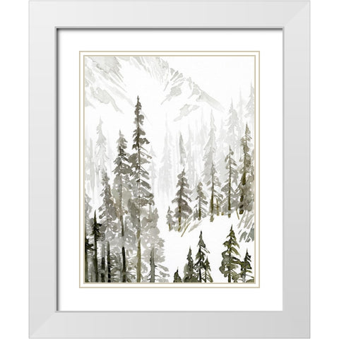 Continental Divide I White Modern Wood Framed Art Print with Double Matting by Green, Jacob