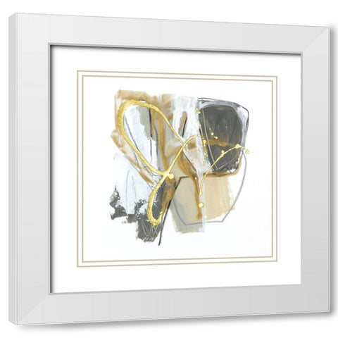 Metallurgy I White Modern Wood Framed Art Print with Double Matting by Vess, June Erica