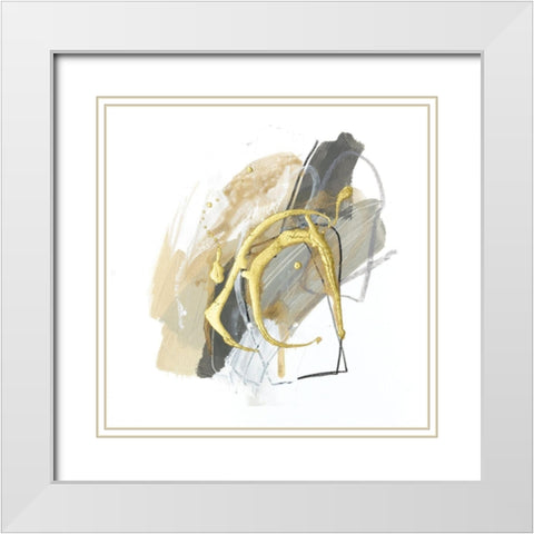 Metallurgy II White Modern Wood Framed Art Print with Double Matting by Vess, June Erica