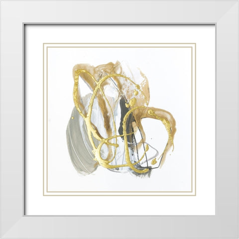 Metallurgy IV White Modern Wood Framed Art Print with Double Matting by Vess, June Erica