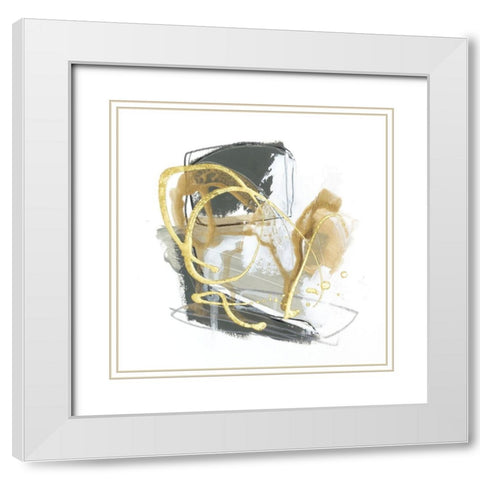 Metallurgy V White Modern Wood Framed Art Print with Double Matting by Vess, June Erica