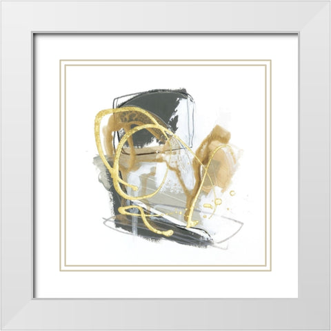 Metallurgy V White Modern Wood Framed Art Print with Double Matting by Vess, June Erica