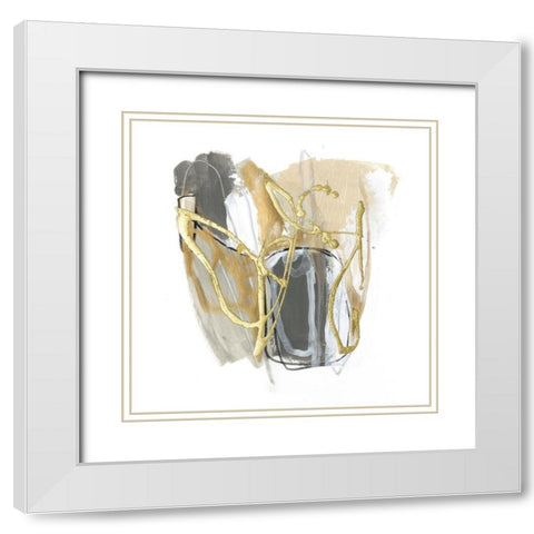Metallurgy VI White Modern Wood Framed Art Print with Double Matting by Vess, June Erica