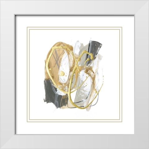 Metallurgy VIII White Modern Wood Framed Art Print with Double Matting by Vess, June Erica