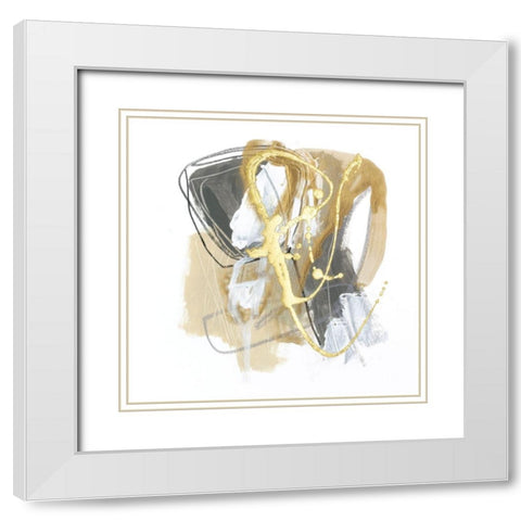 Metallurgy IX White Modern Wood Framed Art Print with Double Matting by Vess, June Erica