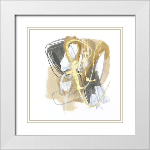 Metallurgy IX White Modern Wood Framed Art Print with Double Matting by Vess, June Erica