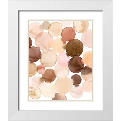 Speckled Clay I White Modern Wood Framed Art Print with Double Matting by Popp, Grace