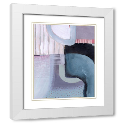 Gigabyte IV White Modern Wood Framed Art Print with Double Matting by Popp, Grace