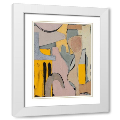 Flotsam White Modern Wood Framed Art Print with Double Matting by Delamater, Rob