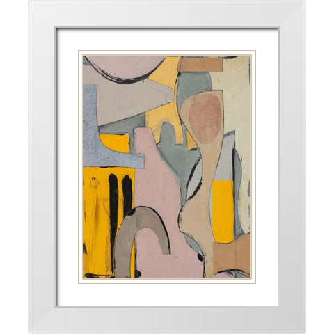 Flotsam White Modern Wood Framed Art Print with Double Matting by Delamater, Rob