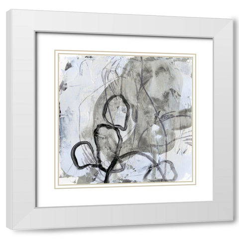 Neutral Swipe IV White Modern Wood Framed Art Print with Double Matting by Vess, June Erica