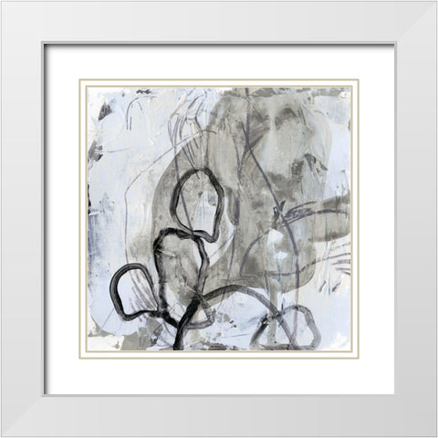 Neutral Swipe IV White Modern Wood Framed Art Print with Double Matting by Vess, June Erica