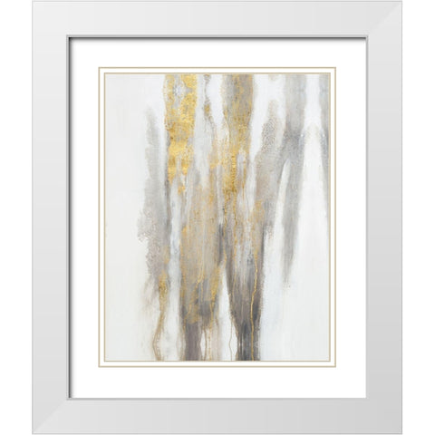 Free-Flowing I White Modern Wood Framed Art Print with Double Matting by OToole, Tim