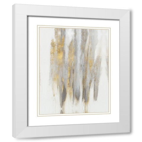 Free-Flowing II White Modern Wood Framed Art Print with Double Matting by OToole, Tim