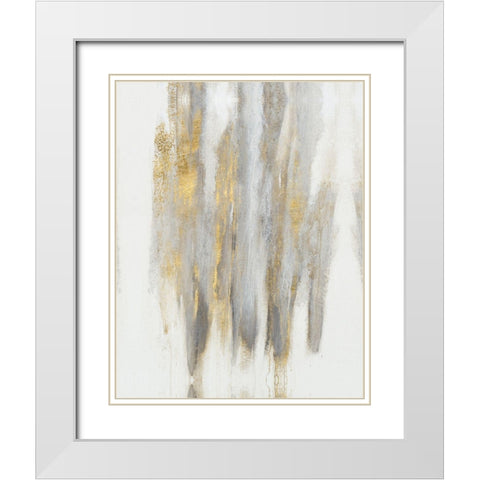 Free-Flowing II White Modern Wood Framed Art Print with Double Matting by OToole, Tim