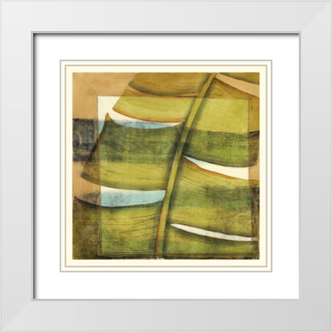 Seaside Palms IV White Modern Wood Framed Art Print with Double Matting by Jennifer Goldbergrer