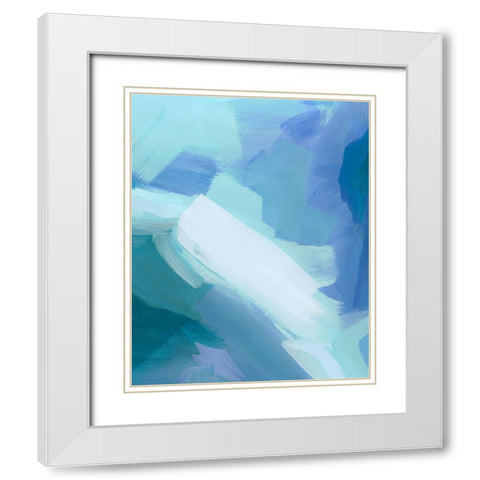 Lapis Pools II White Modern Wood Framed Art Print with Double Matting by Popp, Grace