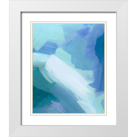 Lapis Pools II White Modern Wood Framed Art Print with Double Matting by Popp, Grace
