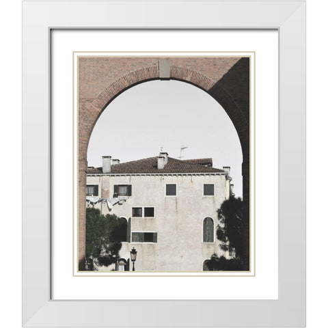 Venetian Facade Photos III White Modern Wood Framed Art Print with Double Matting by Chandler, Sharon