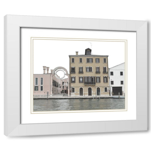 Venetian Facade Photos VII White Modern Wood Framed Art Print with Double Matting by Chandler, Sharon